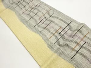 すくい織紐通し縞模様織出し袋帯